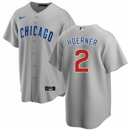 Youth Chicago Cubs #2 Nino Hoerner Grey Cool Base Stitched Baseball Jersey